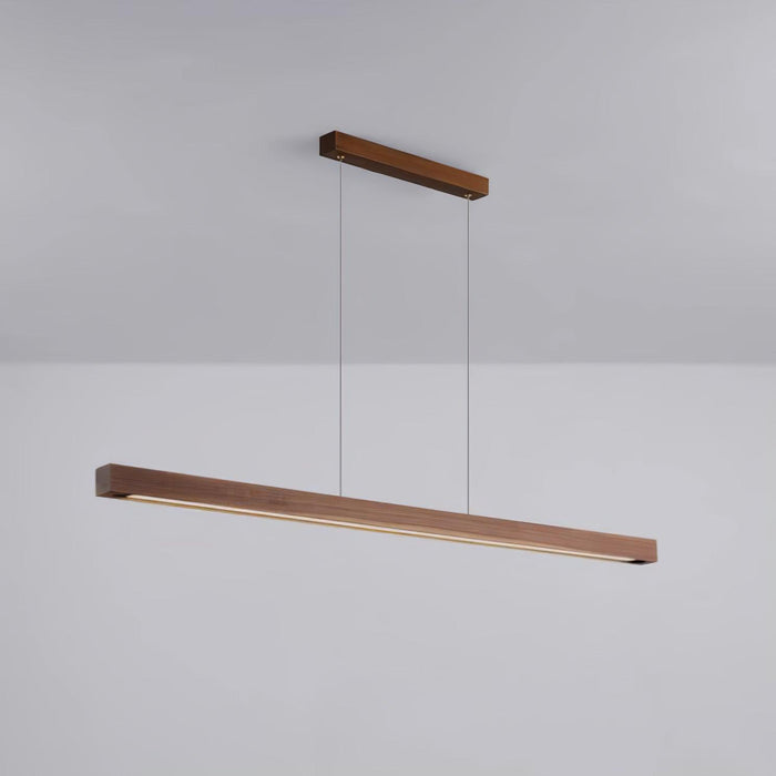 Linear Wooden Pendant Light.