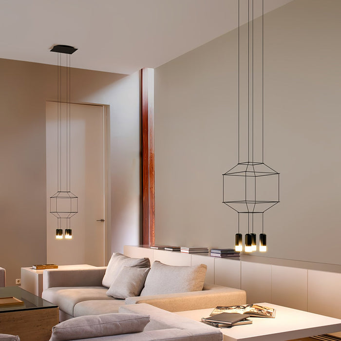 Geometric Lines Pendant Lamp.