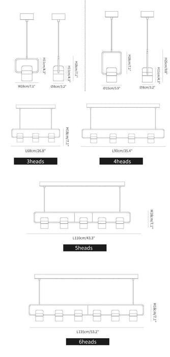 Adjustable Glass Pendant Light-DWHOME