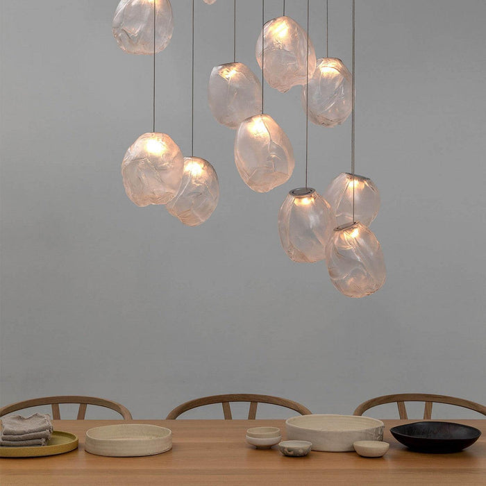 Liquid Glass Stone Pendant Light-DWHOME