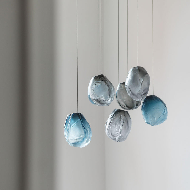 Liquid Glass Stone Pendant Light-DWHOME