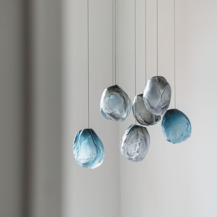 Liquid Glass Stone Pendant Light-DWHOME