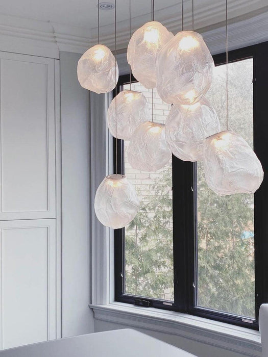 Liquid Glass Stone Pendant Light-DWHOME
