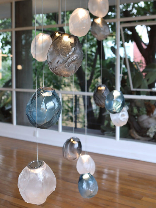 Liquid Glass Stone Pendant Light-DWHOME