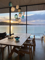 Liquid Glass Stone Pendant Light-DWHOME