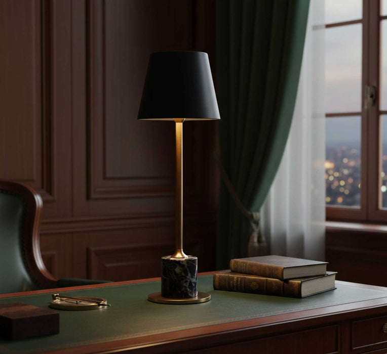 Lirio Mini Marble Table Lamp-DWHOME