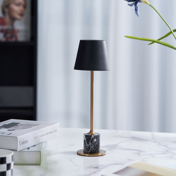 Lirio Mini Marble Table Lamp-DWHOME