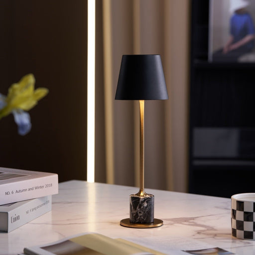 Lirio Mini Marble Table Lamp-DWHOME