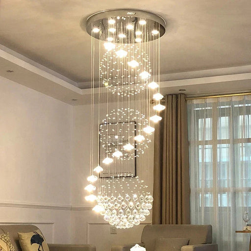 Lonas Large Foyer Crystal Chandelier.