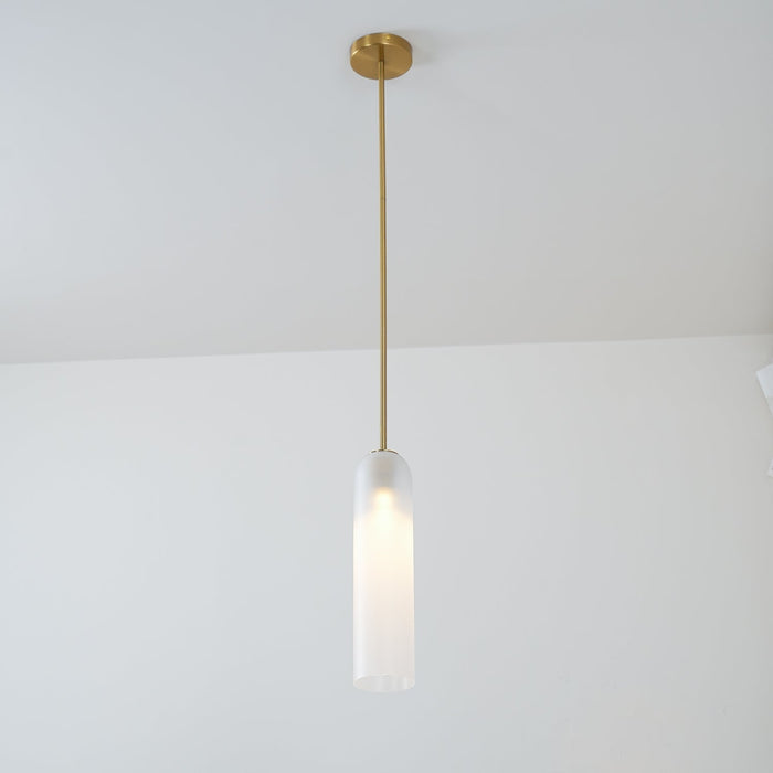 Long Tube Glass Pendant Light.