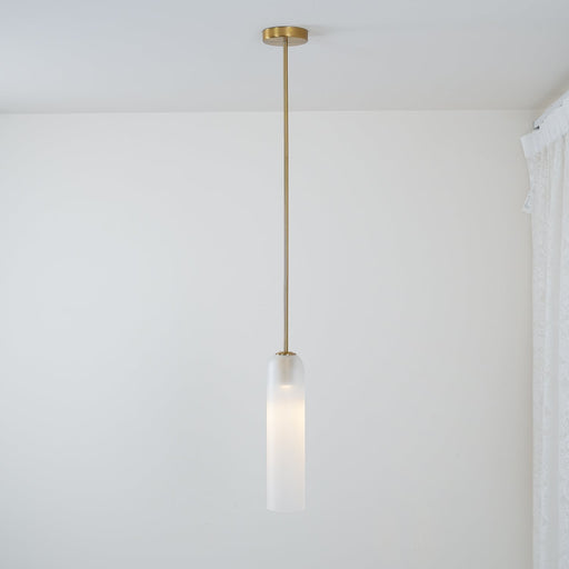 Long Tube Glass Pendant Light.