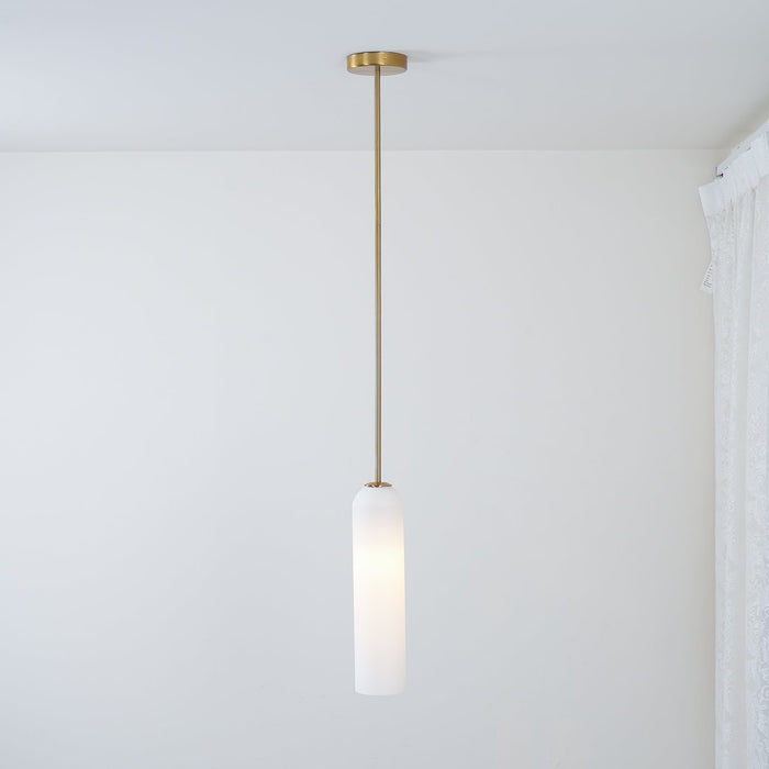 Long Tube Glass Pendant Light.