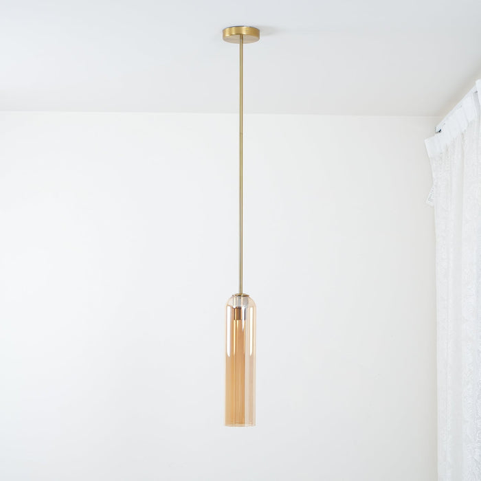 Long Tube Glass Pendant Light