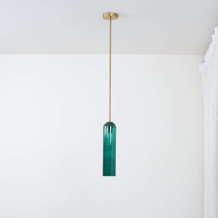 Long Tube Glass Pendant Light