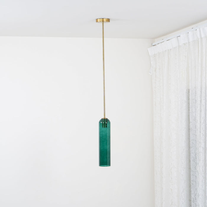 Long Tube Glass Pendant Light