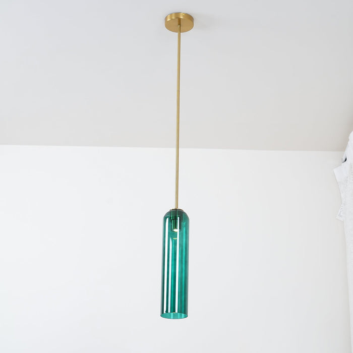 Long Tube Glass Pendant Light