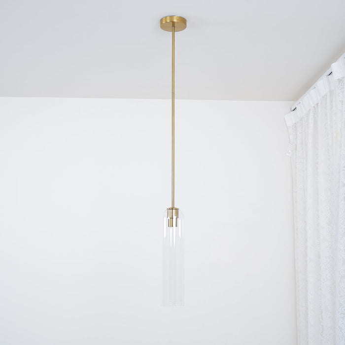 Long Tube Glass Pendant Light