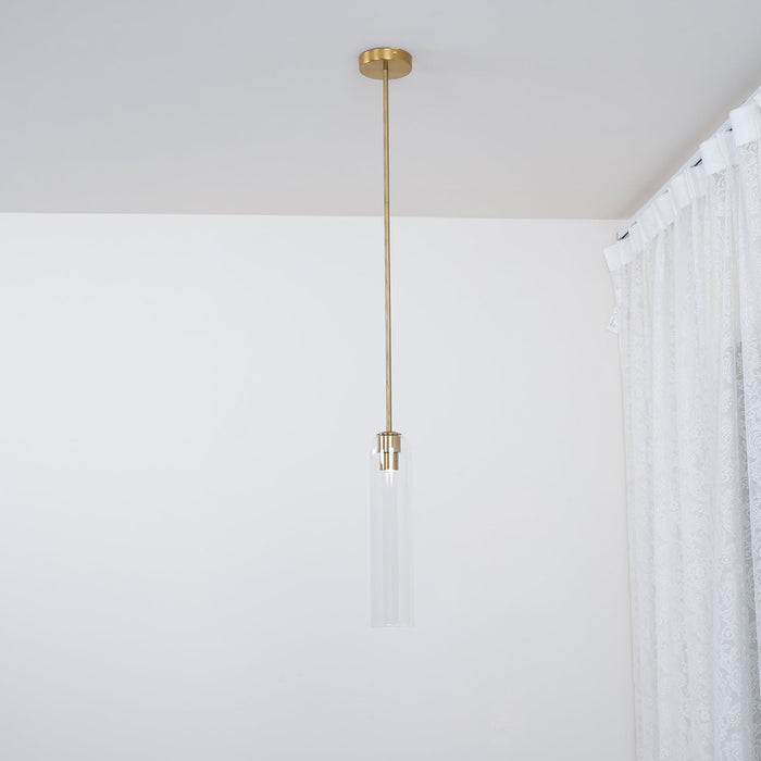 Long Tube Glass Pendant Light