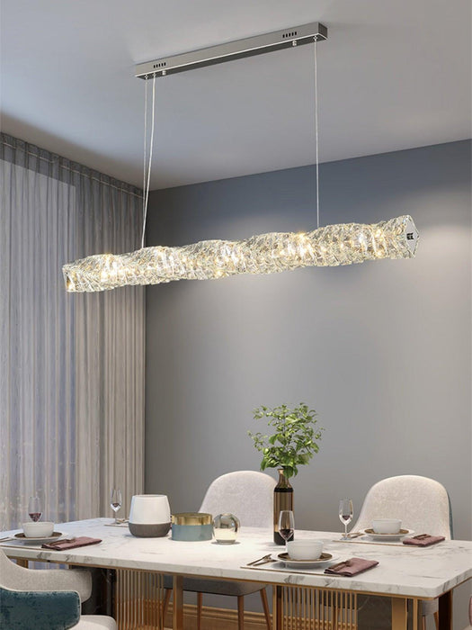 Long Crystal Pendant Lamp.