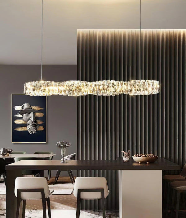 Long Crystal Pendant Lamp - Vakkerlight