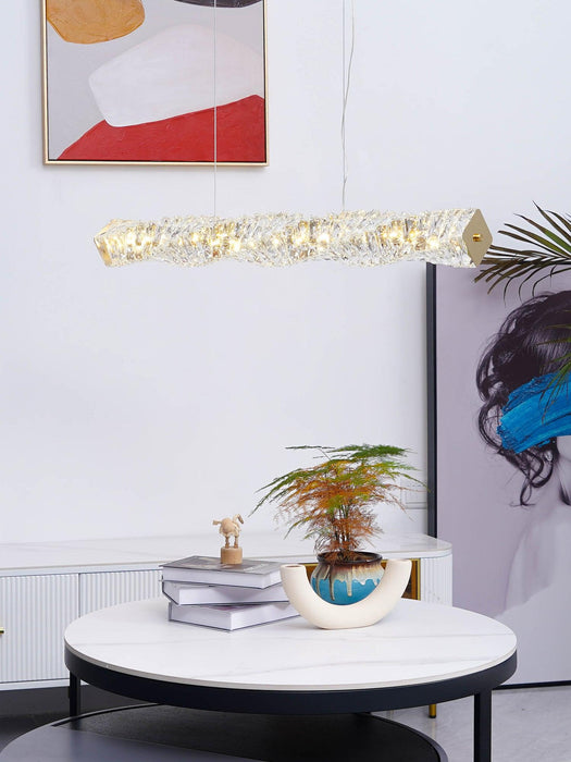 Long Crystal Pendant Lamp.