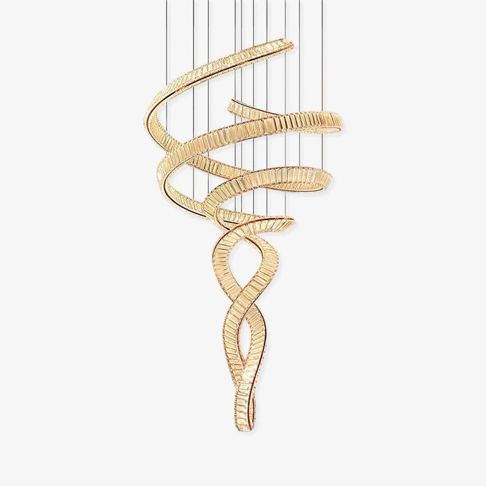 Long Spiral Crystal Chandelier - DWHOME