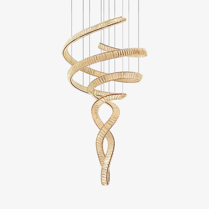 Long Spiral Crystal Chandelier - DWHOME