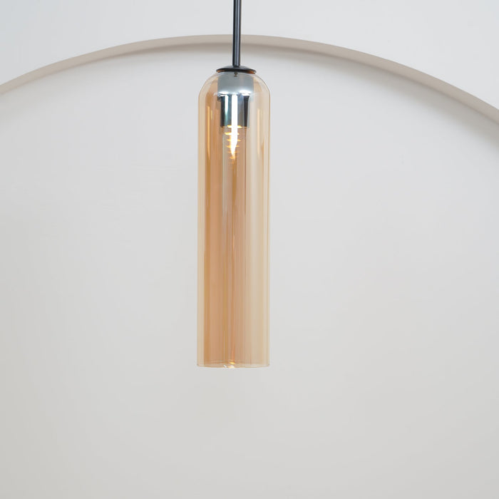 Long Tube Glass Pendant Light.