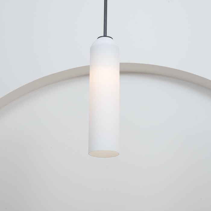 Long Tube Glass Pendant Light.