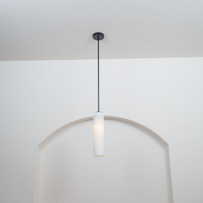 Long Tube Glass Pendant Light.