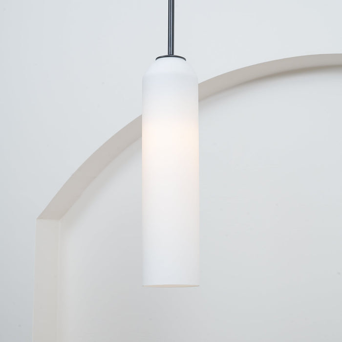 Long Tube Glass Pendant Light.