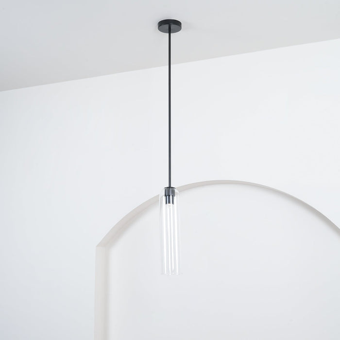 Long Tube Glass Pendant Light.