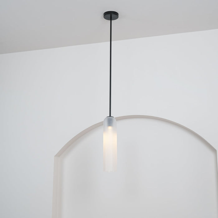 Long Tube Glass Pendant Light.