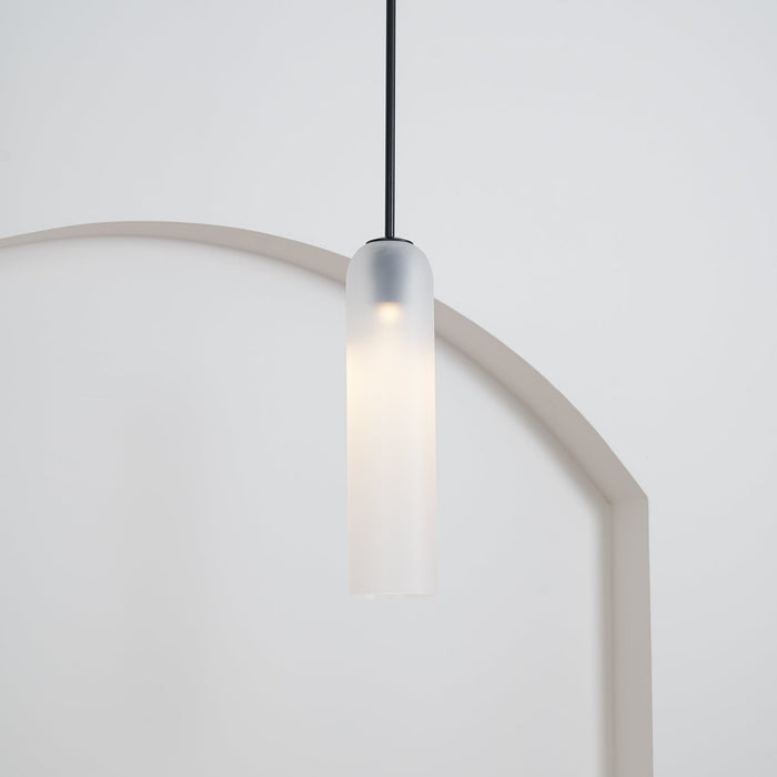 Long Tube Glass Pendant Light.