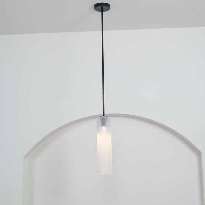 Long Tube Glass Pendant Light.