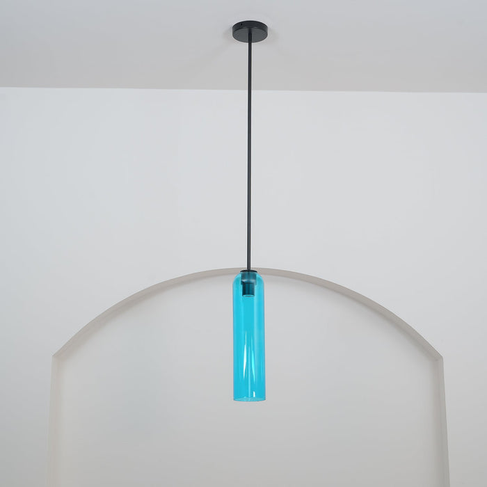 Long Tube Glass Pendant Light