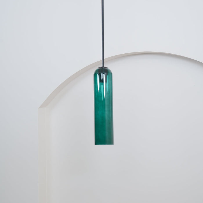 Long Tube Glass Pendant Light.