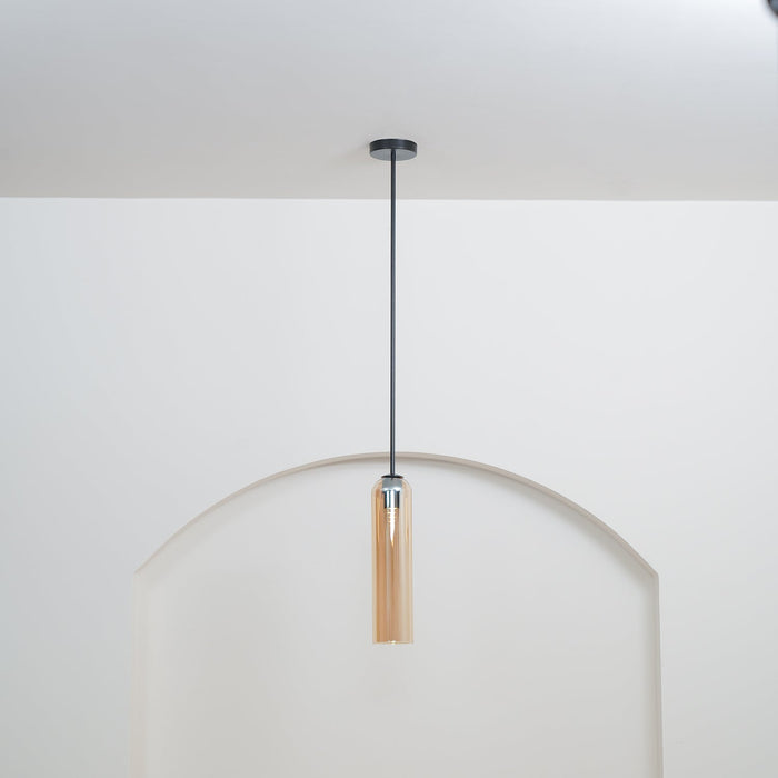 Long Tube Glass Pendant Light