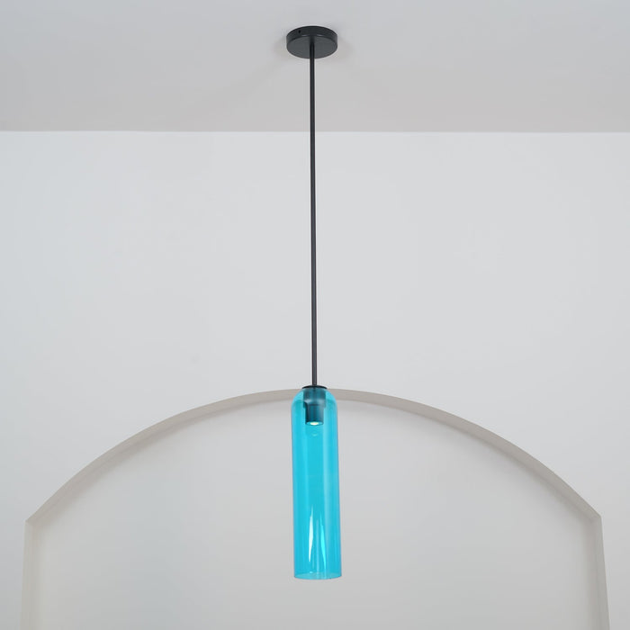 Long Tube Glass Pendant Light