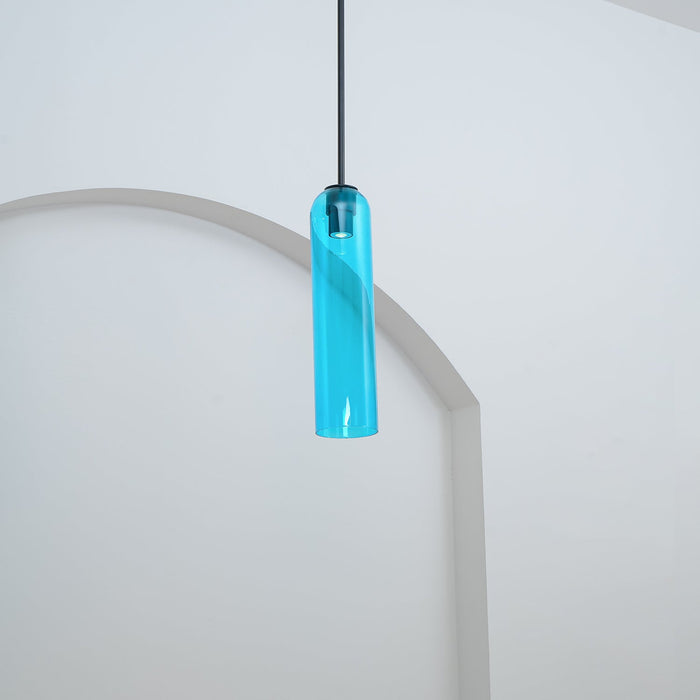 Long Tube Glass Pendant Light