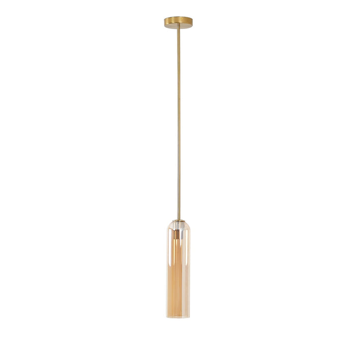 Long Tube Glass Pendant Light