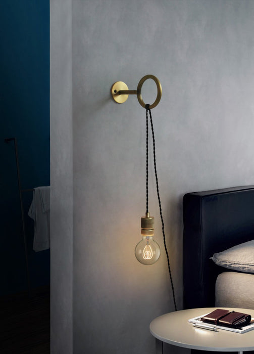 Loop Minimalist Wall Light With Wall Socket.