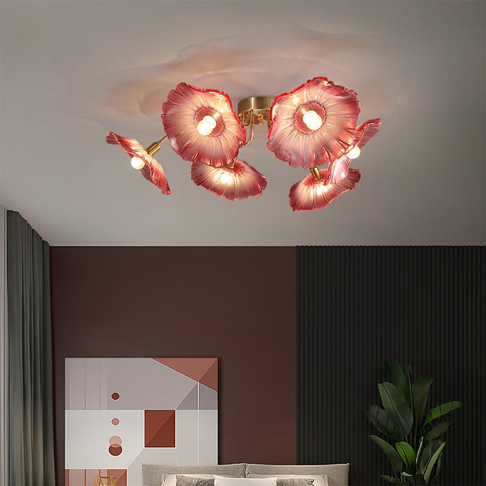 Lotus Leaf Glass Ceiling Lamp - DWHOME