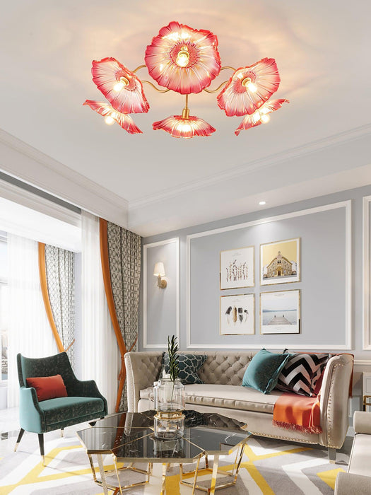 Lotus Leaf Glass Ceiling Lamp - DWHOME