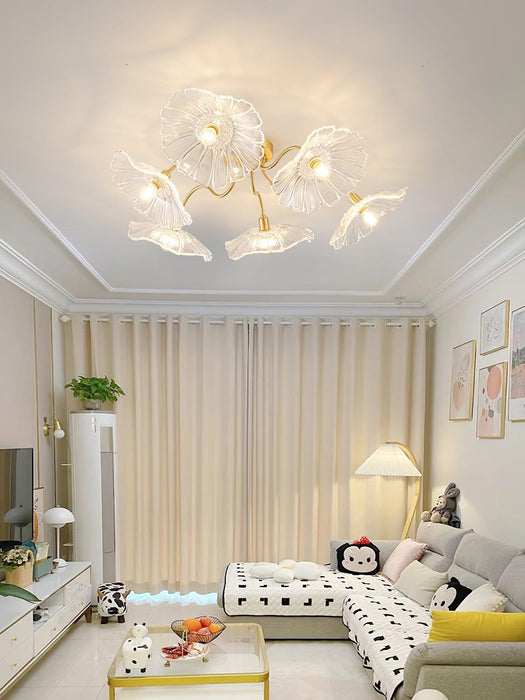 Lotus Leaf Glass Ceiling Lamp - DWHOME