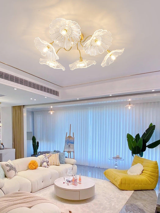 Lotus Leaf Glass Ceiling Lamp - DWHOME