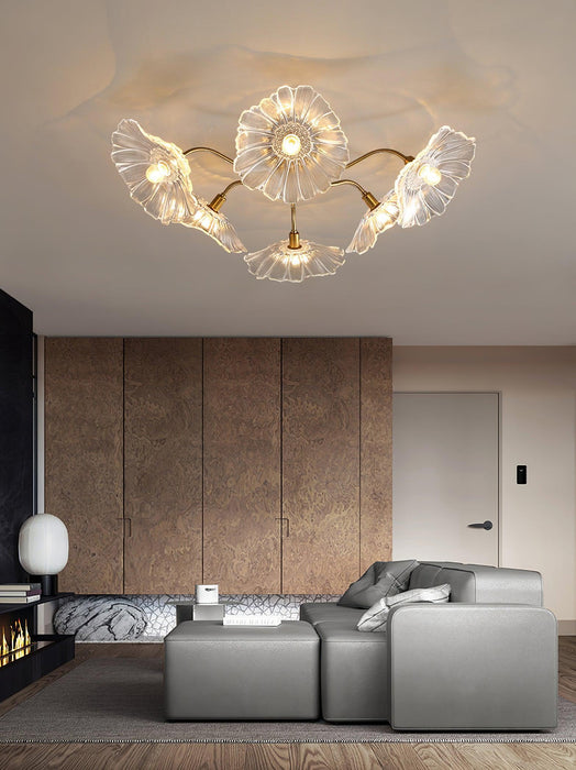 Lotus Leaf Glass Ceiling Lamp - DWHOME