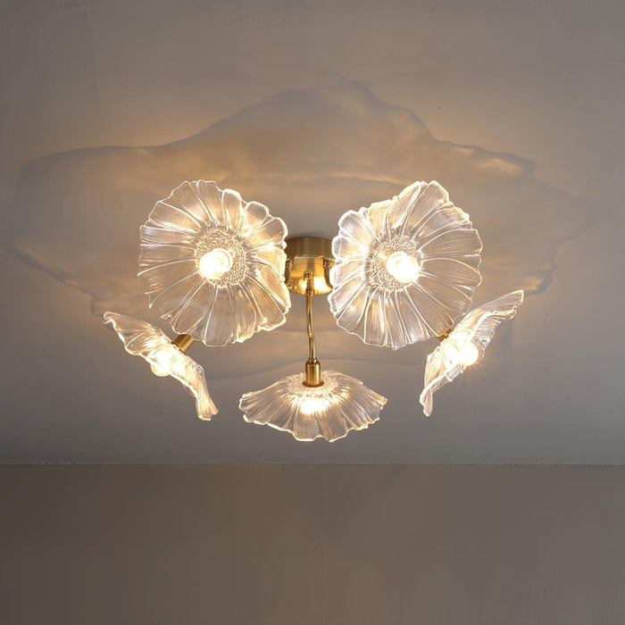 Lotus Leaf Glass Ceiling Lamp - DWHOME