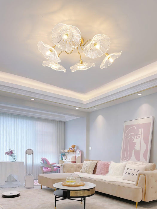 Lotus Leaf Glass Ceiling Lamp - DWHOME