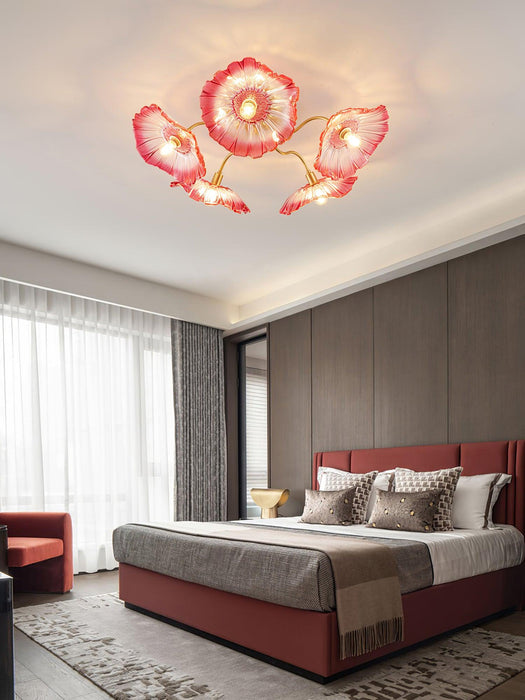 Lotus Leaf Glass Ceiling Lamp - Vakkerlight